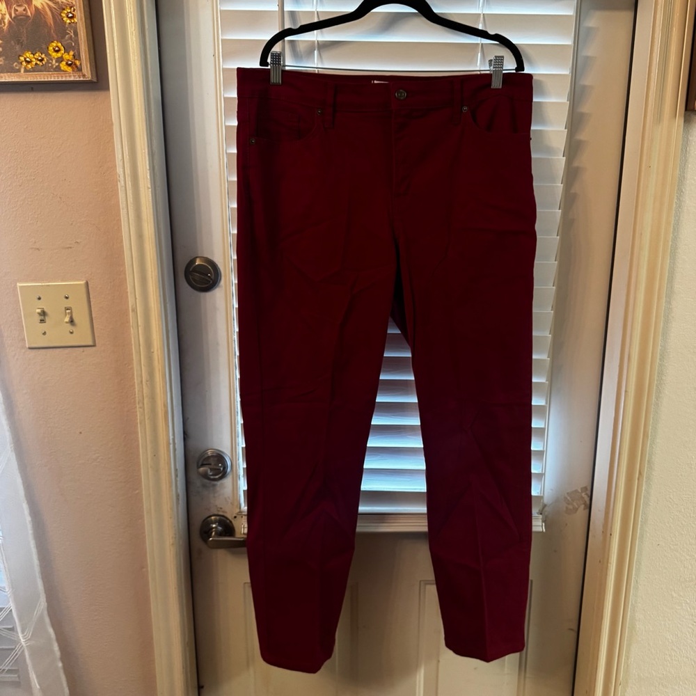 crown & ivy Burgundy Skinny Jeans